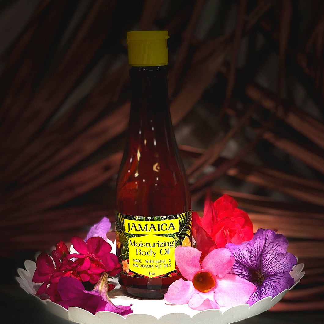 Tropical photo of body oil 